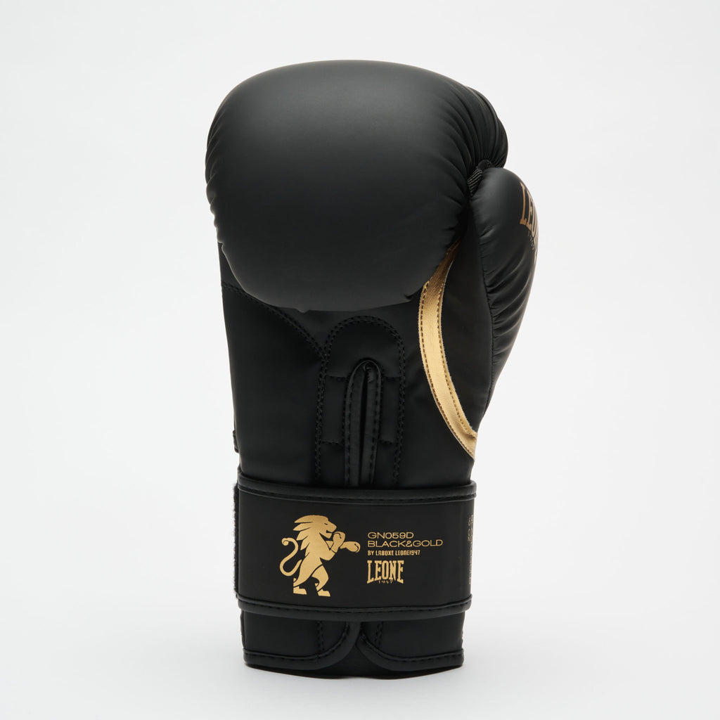 GUANTI BOXE BLACK&WHITE GOLD LEONE