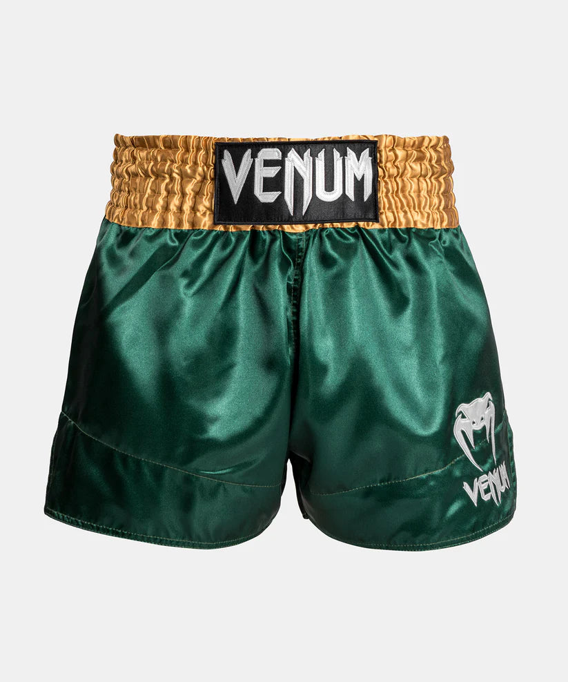 VENUM CLASSIC - SHORTS DA MUAY THAI VERDE-ORO-BIANCO