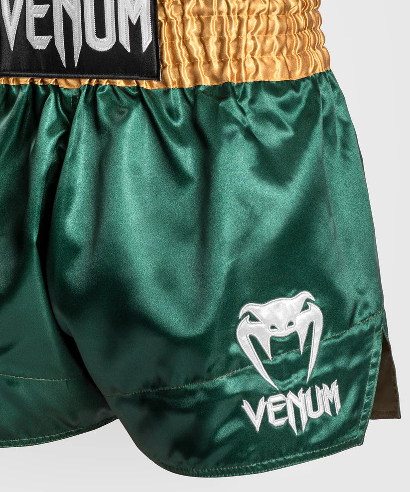 VENUM CLASSIC - SHORTS DA MUAY THAI VERDE-ORO-BIANCO