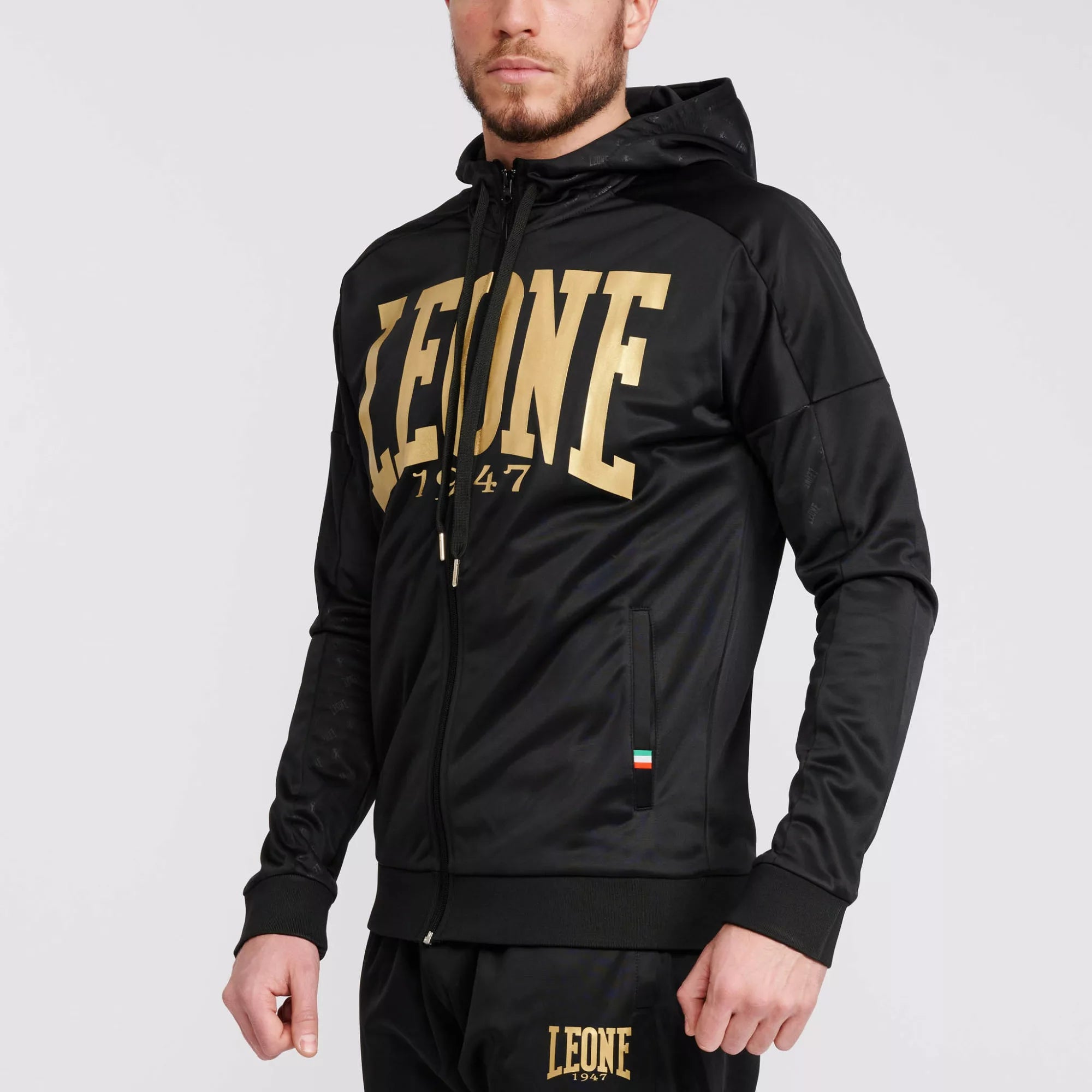 FELPA CON CAPPUCCIO DNA LEONE