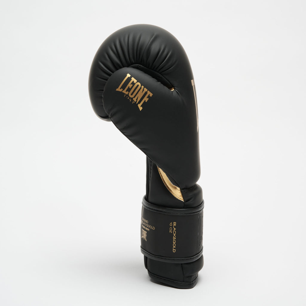 GUANTI BOXE BLACK&WHITE GOLD LEONE