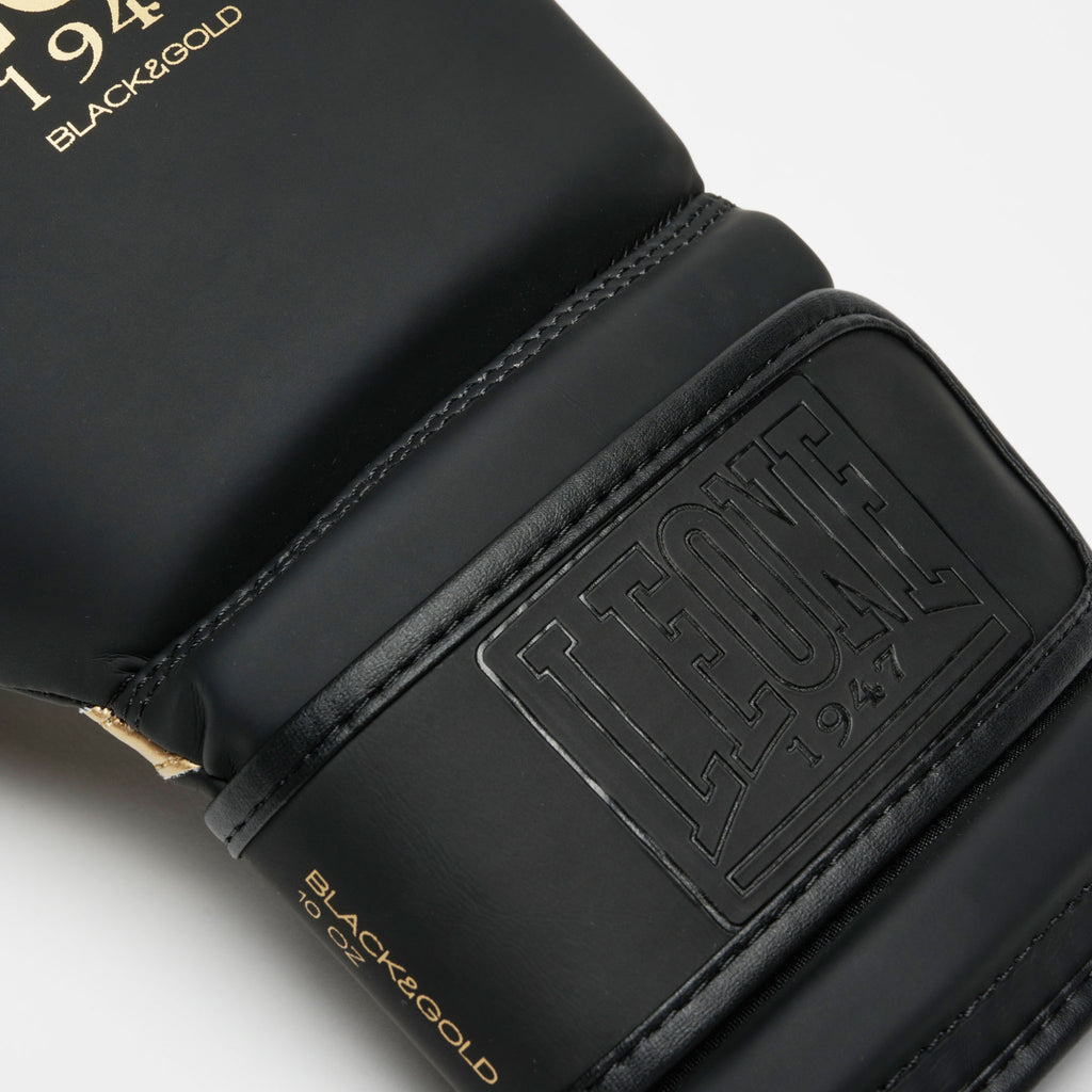GUANTI BOXE BLACK&WHITE GOLD LEONE