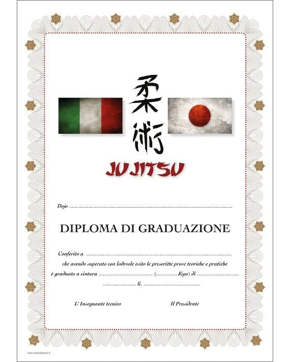 DIPLOMA JUJITSU GRADUAZIONE
