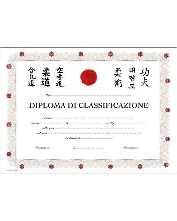 DIPLOMA DI CLASSIFICAZIONE