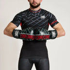 RASHGUARD MANICHE CORTE UOMO MMA CAGE LEONE