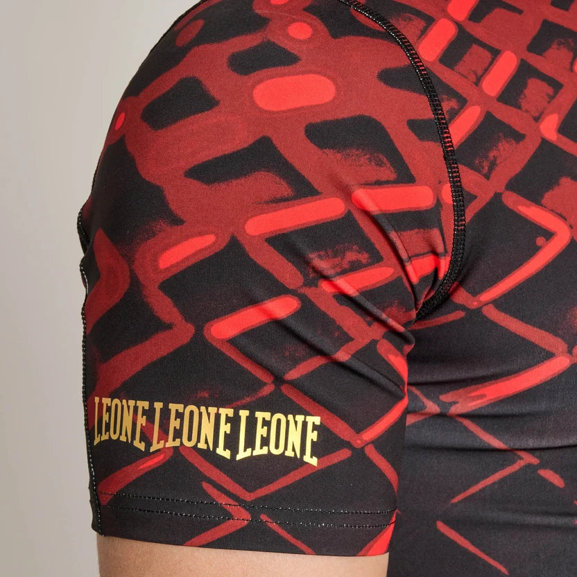 RASHGUARD MANICHE CORTE UOMO MMA CAGE LEONE