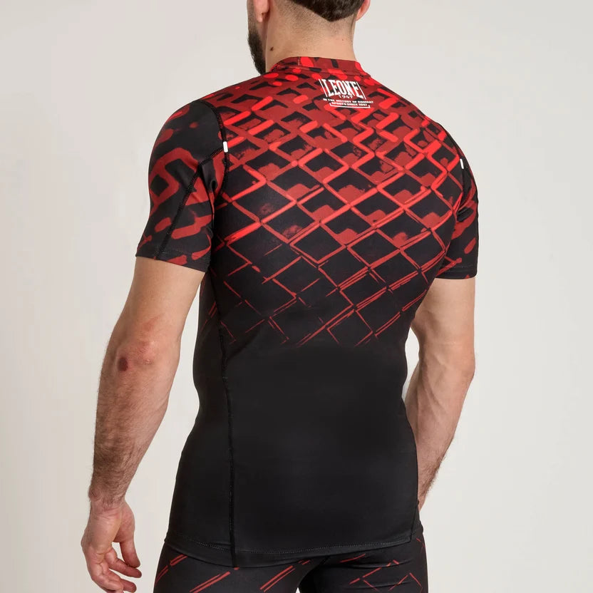 RASHGUARD MANICHE CORTE UOMO MMA CAGE LEONE