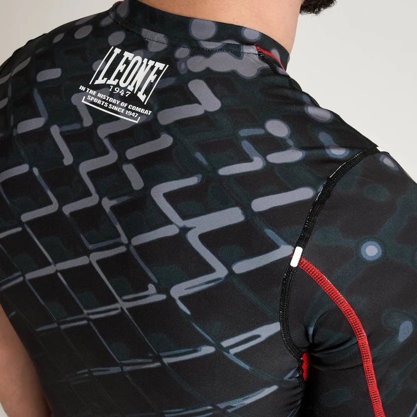 RASHGUARD MANICHE CORTE UOMO MMA CAGE LEONE