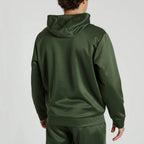 FELPA CON CAPPUCCIO LOGO LEONE - VERDE