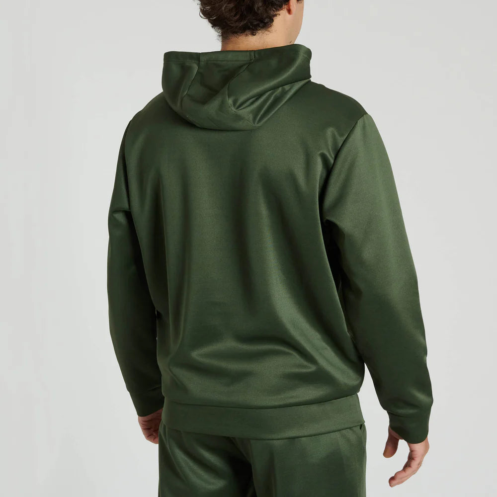 FELPA CON CAPPUCCIO LOGO LEONE - VERDE