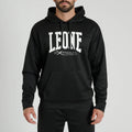 FELPA CON CAPPUCCIO LOGO LEONE - NERO
