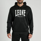 FELPA CON CAPPUCCIO LOGO LEONE - NERO