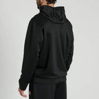 FELPA CON CAPPUCCIO LOGO LEONE - NERO