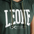 SMANICATO CON CAPPUCCIO LOGO LEONE - VERDE