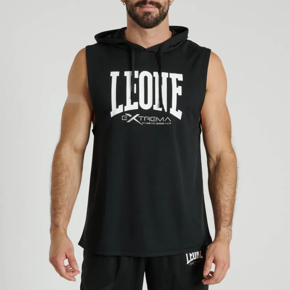 SMANICATO CON CAPPUCCIO LOGO LEONE