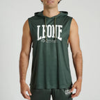 SMANICATO CON CAPPUCCIO LOGO LEONE - VERDE