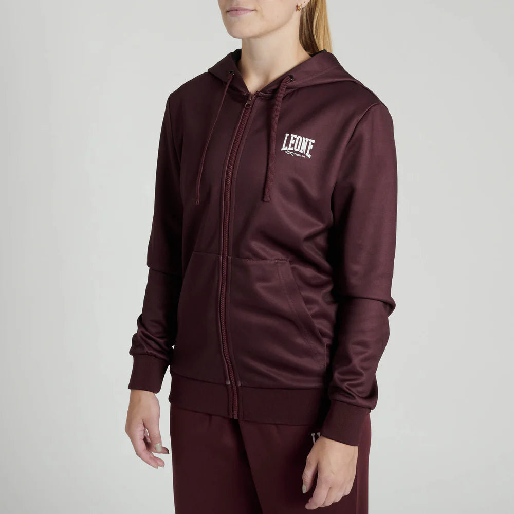 FELPA DONNA CON CAPPUCCIO LOGO LEONE