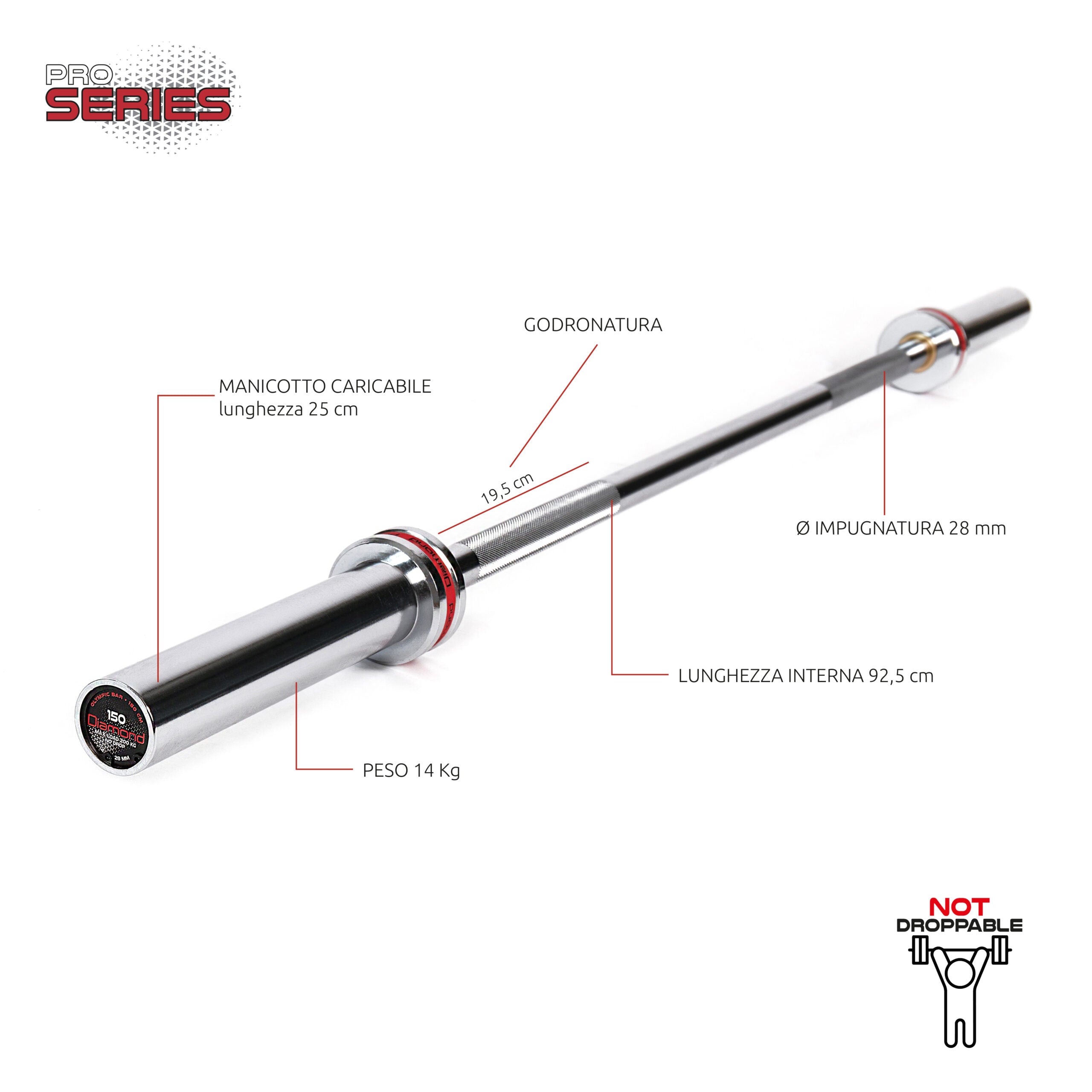 BILANCIERE OLIMPICO – 150 CM JK FITNESS