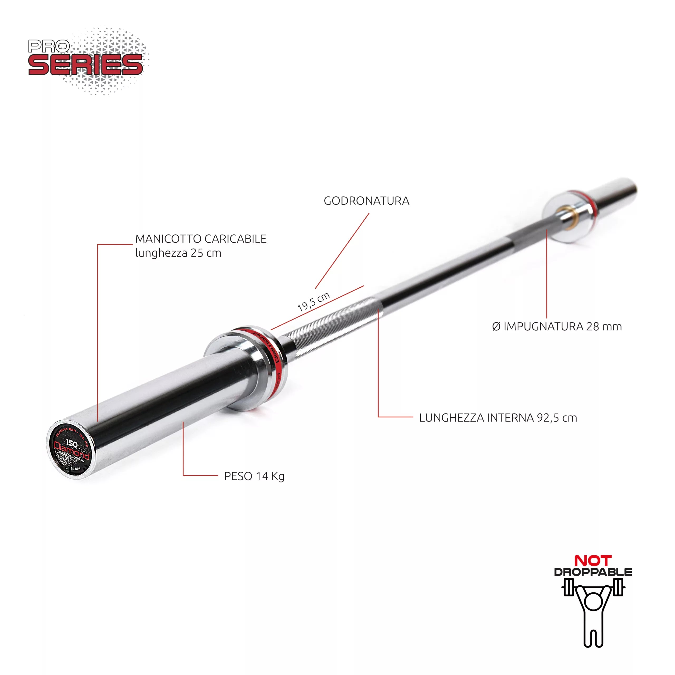 BILANCIERE OLIMPICO – 150 CM DIAMOND