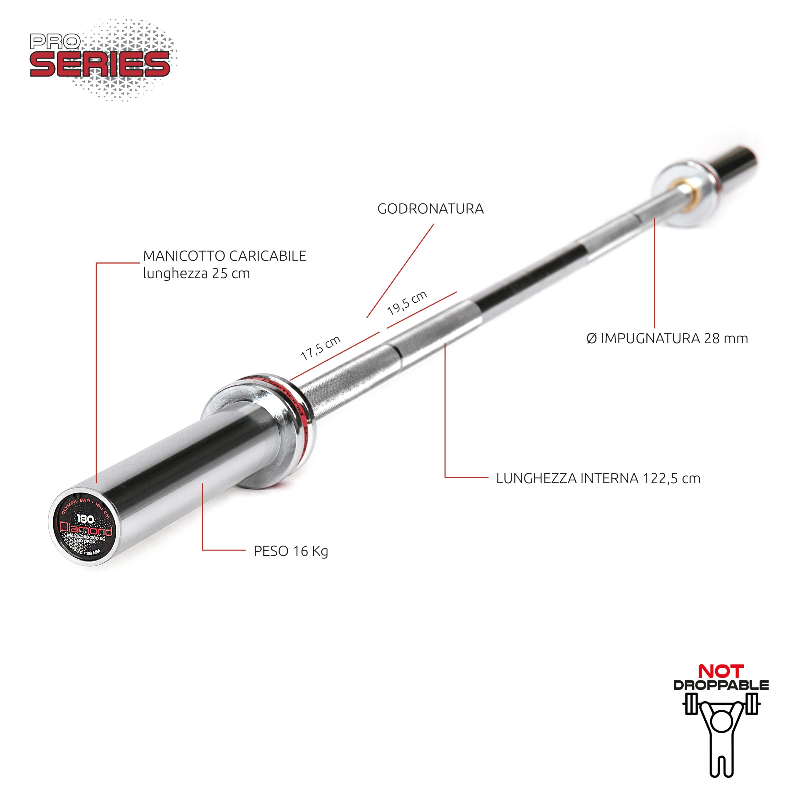 BILANCIERE OLIMPICO – 180 CM JK FITNESS