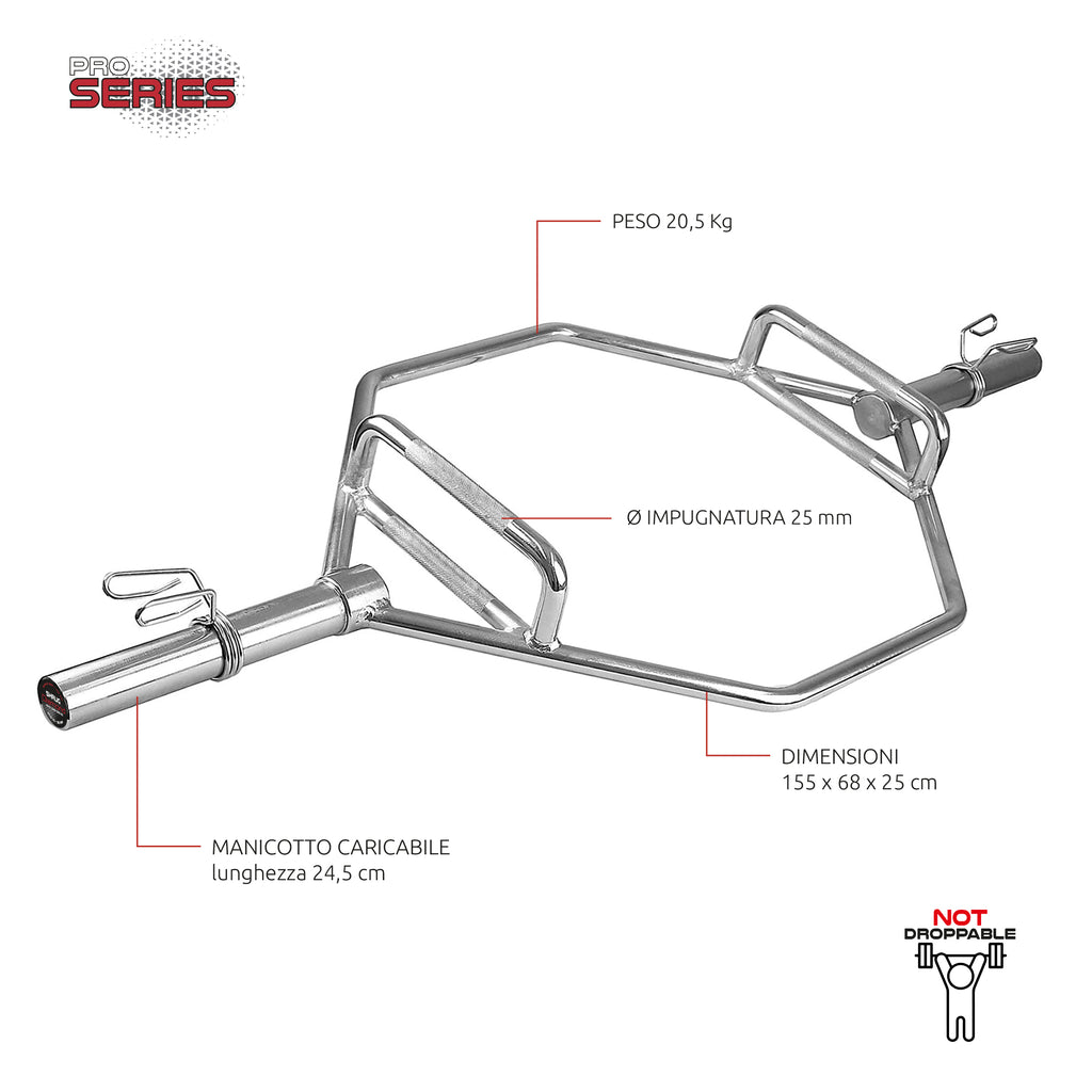 BILANCIERE OLIMPICO ESAGONALE – SHRUG BAR