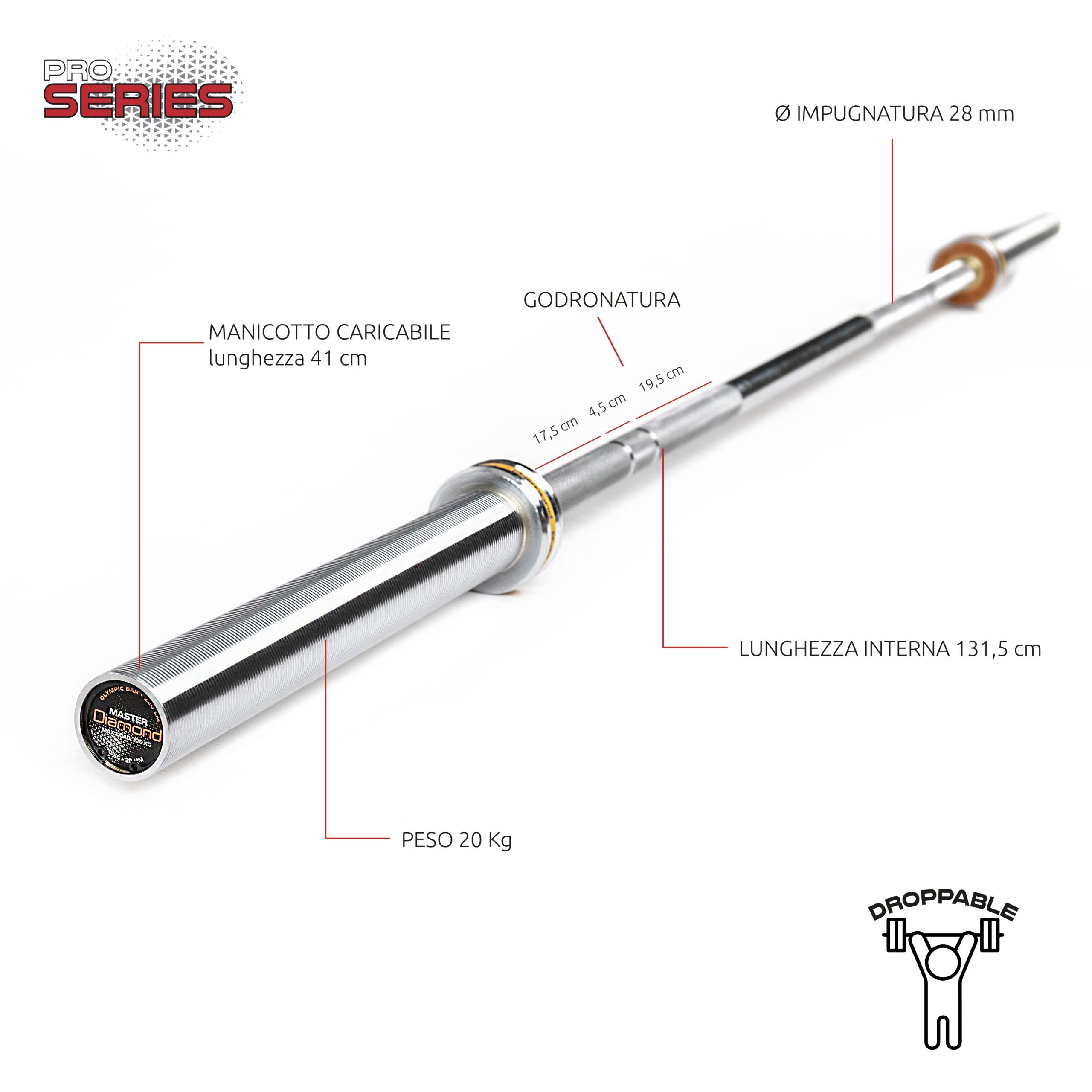 BILANCIERE OLIMPICO SFIDA – 220 CM JK FITNESS