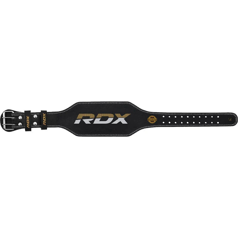 CINTURA DA 4 POLLICI IN PELLE IMBOTTITA PER IL SOLLEVAMENTO PESI RDX