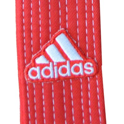 CINTURA ADIDAS 6° DAN BIANCA E ROSSA IN COTONE 100%