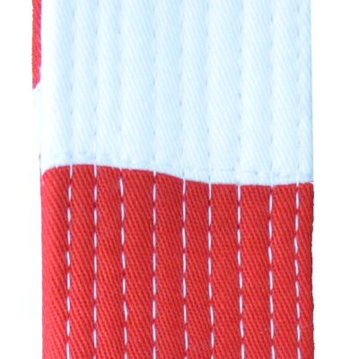 CINTURA ADIDAS 6° DAN BIANCA E ROSSA IN COTONE 100%