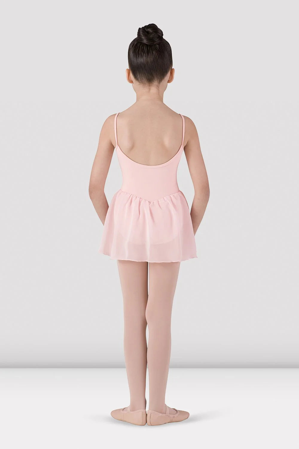 BODY DA BAMBINA A BRETELLINE CON GONNELLINO APPLICATO BLOCH MOD. BLOSSOM - DANZA