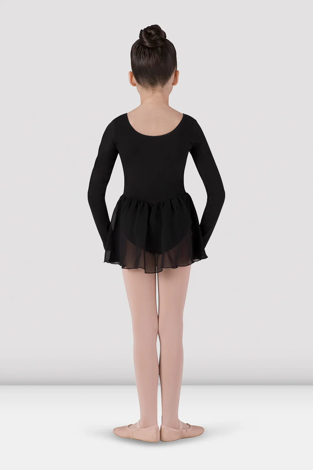 BODY DA BAMBINA A MANICA LUNGA CON GONNELLINO APPLICATO BLOCH MOD. PETAL - DANZA