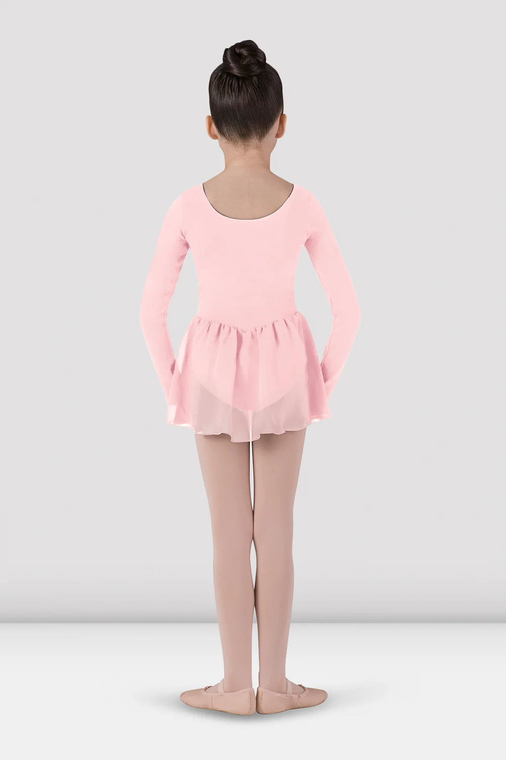 BODY DA BAMBINA A MANICA LUNGA CON GONNELLINO APPLICATO BLOCH MOD. PETAL - DANZA