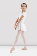BODY DA BAMBINA A MANICA CORTA CON GONNELLINO APPLICATO BLOCH MOD. TIFFANY - DANZA