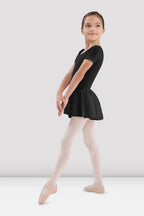 BODY DA BAMBINA A MANICA CORTA CON GONNELLINO APPLICATO BLOCH MOD. TIFFANY - DANZA