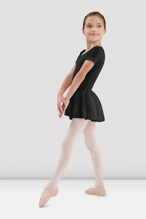 BODY DA BAMBINA A MANICA CORTA CON GONNELLINO APPLICATO BLOCH MOD. TIFFANY - DANZA