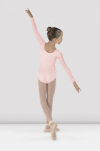 BODY DA BAMBINA A MANICA LUNGA IN COTONE ELASTICIZZATO BLOCH - DANZA