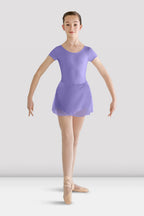 BODY DA BAMBINA A MANICA CORTA CON GONNELLINO APPLICATO BLOCH MOD. PRISHA - DANZA