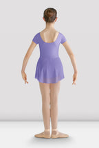 BODY DA BAMBINA A MANICA CORTA CON GONNELLINO APPLICATO BLOCH MOD. PRISHA - DANZA