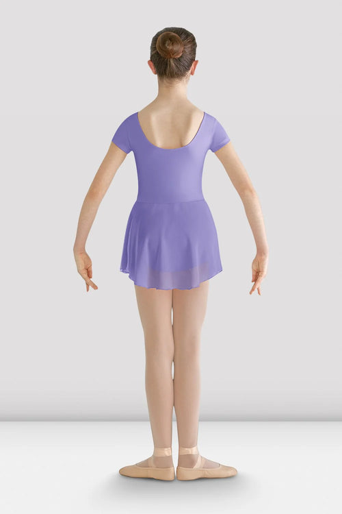 BODY DA BAMBINA A MANICA CORTA CON GONNELLINO APPLICATO BLOCH MOD. PRISHA - DANZA