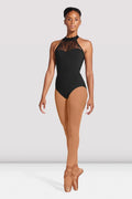 BLOCK LACE NECK BAND HALTER LEO