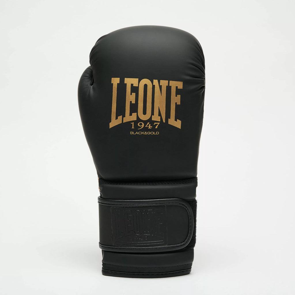 GUANTI BOXE BLACK&WHITE GOLD LEONE