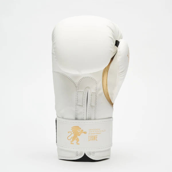 GUANTI BOXE WHITE&GOLD LEONE - BIANCO