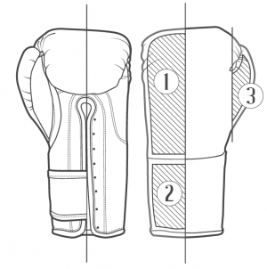 GUANTI DA BOXE LEONE MOD. ORLANDO CLASSICO - LACCI
