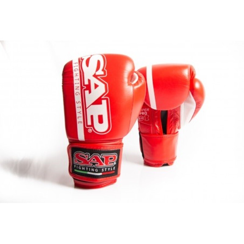GUANTI DA BOXE SAP SUPER PRO IN PELLE DI BOVINO - 10oz