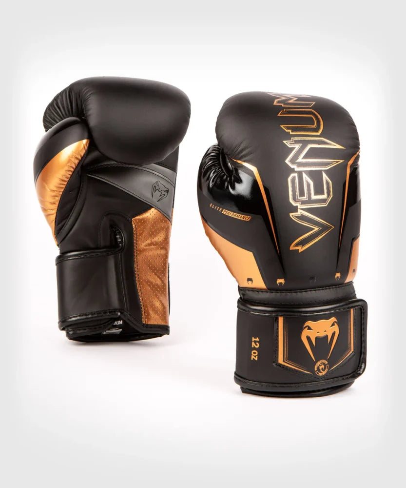 GUANTONI DA BOXE VENUM ELITE EVO - NERO/BRONZO