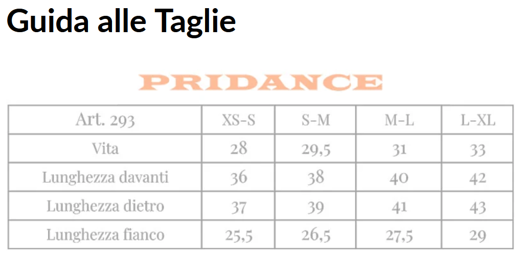Tabella Taglie