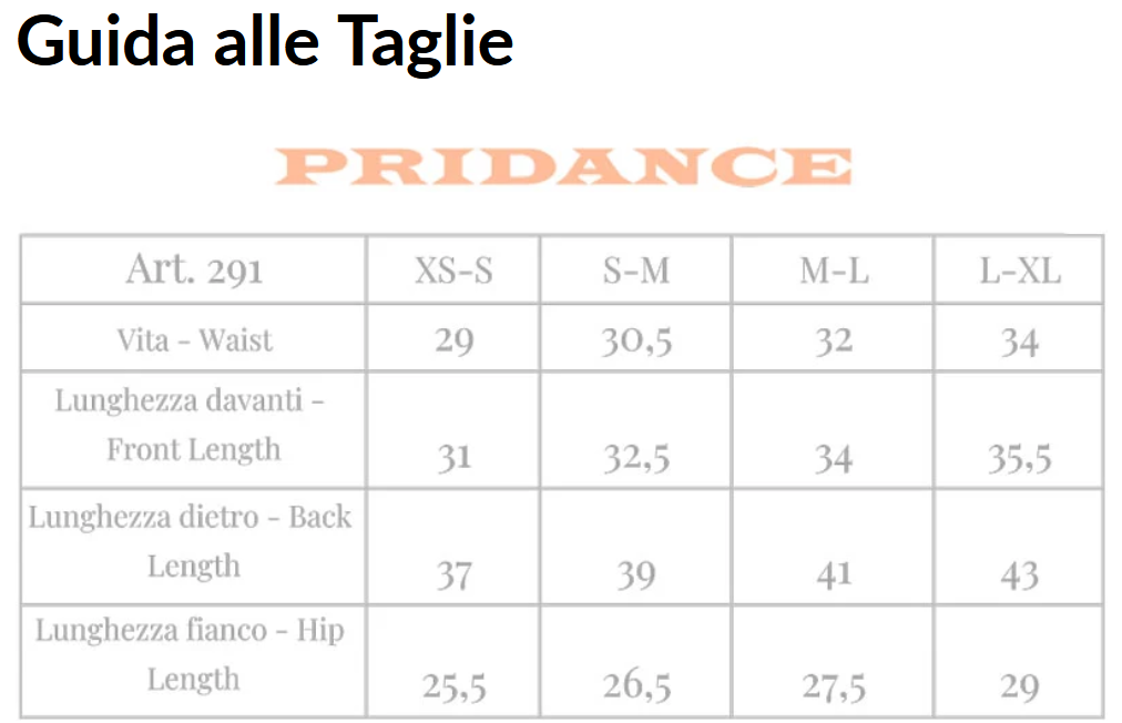 Tabella Taglie