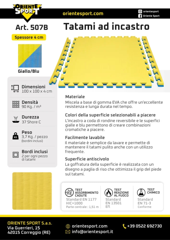 TATAMI AD INCASTRO 4 CM. – DIMENSIONE 1 x 1 M