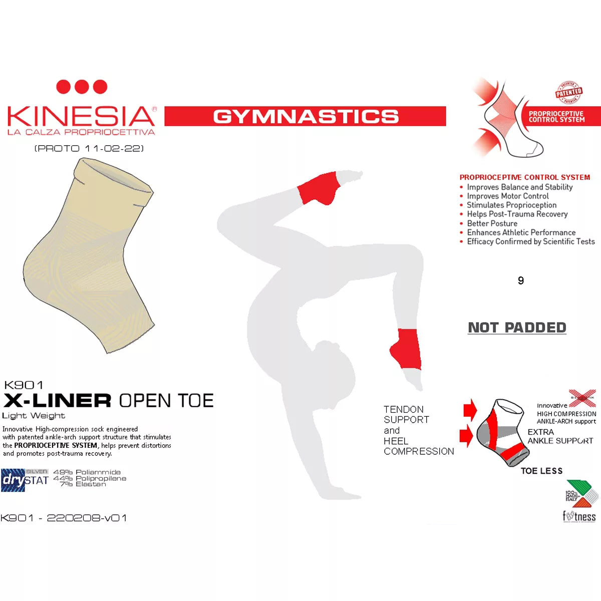 CALZE KINESIA K901 PASTORELLI
