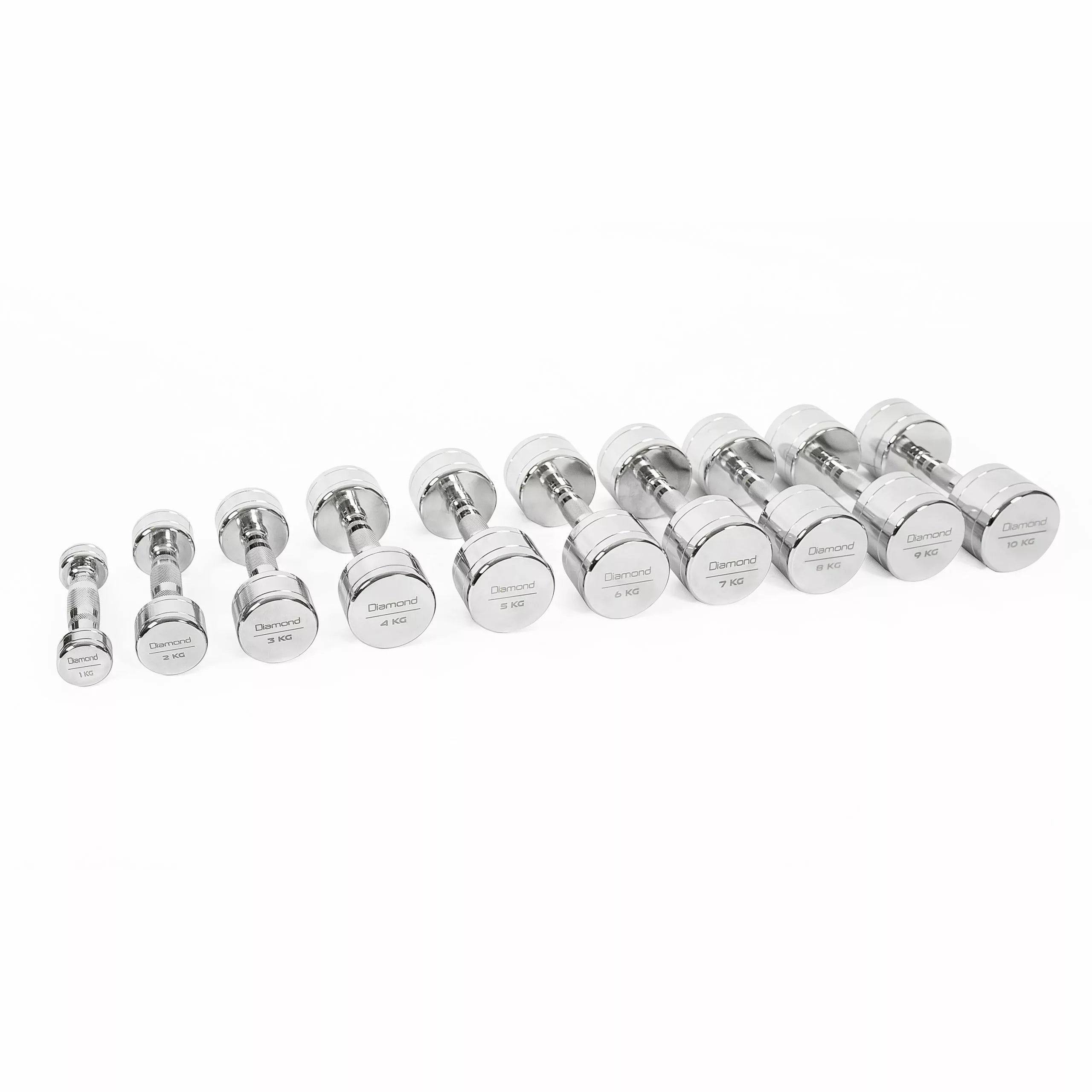 SET MANUBRI CROMATI 1-10 KG DIAMOND
